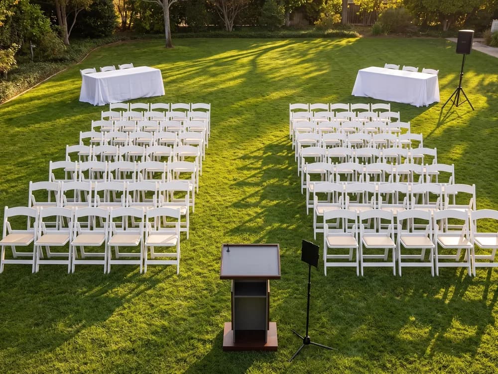Premium Ceremony Seating: Resin Ceremony Chairs, Set of 10